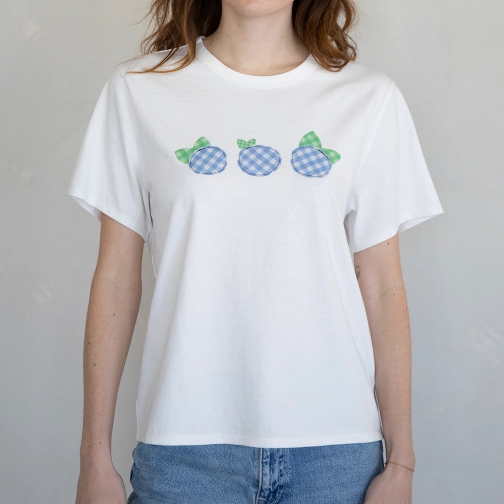 Things Between Blueberry Tee Gingham Plaid Cottag… - image 1